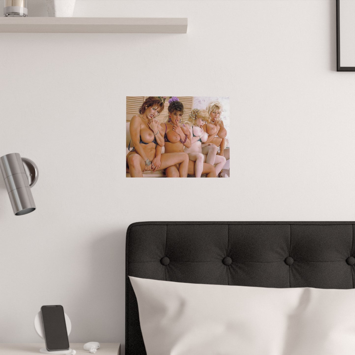Satin Posters (210gsm) Retro Pornstar Holly Body and Friends Nude