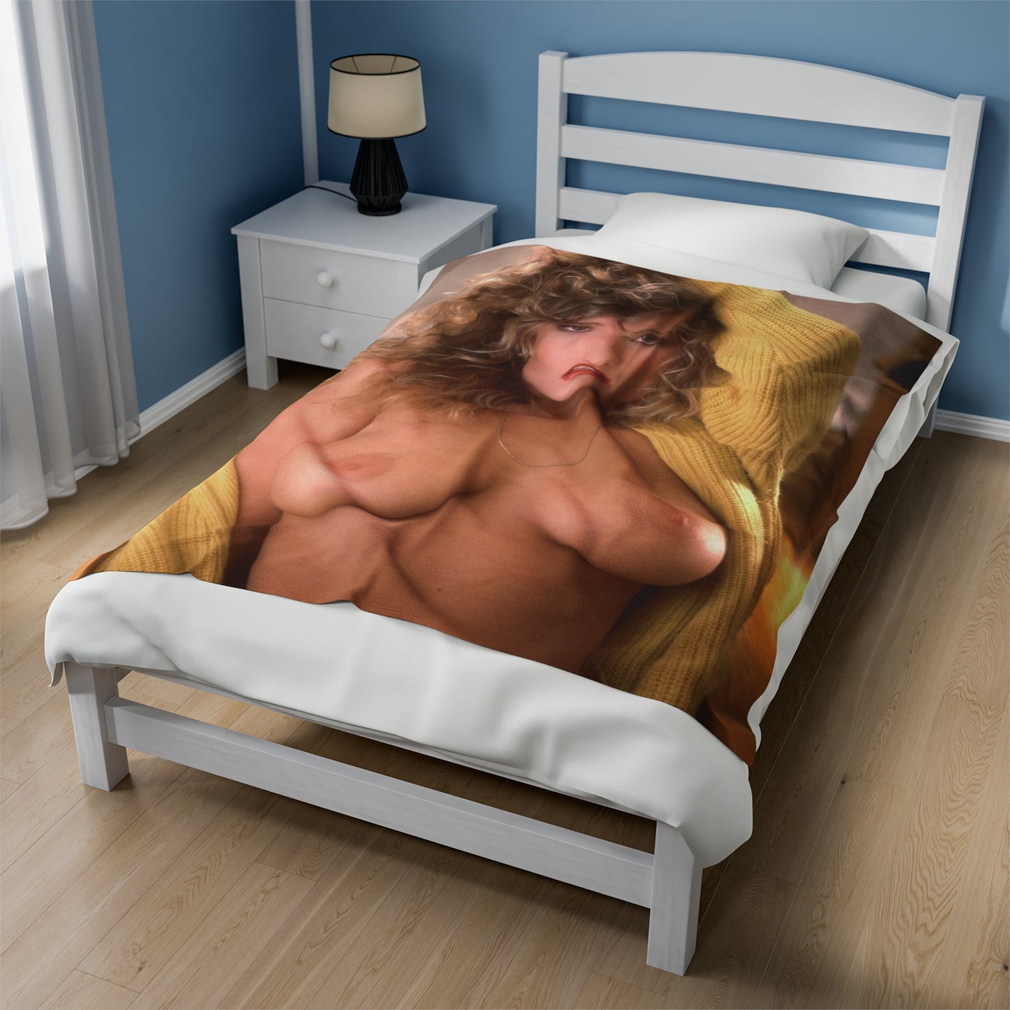 Velveteen Plush Blanket Playboy Playmate September 1990 Kerri Kendall