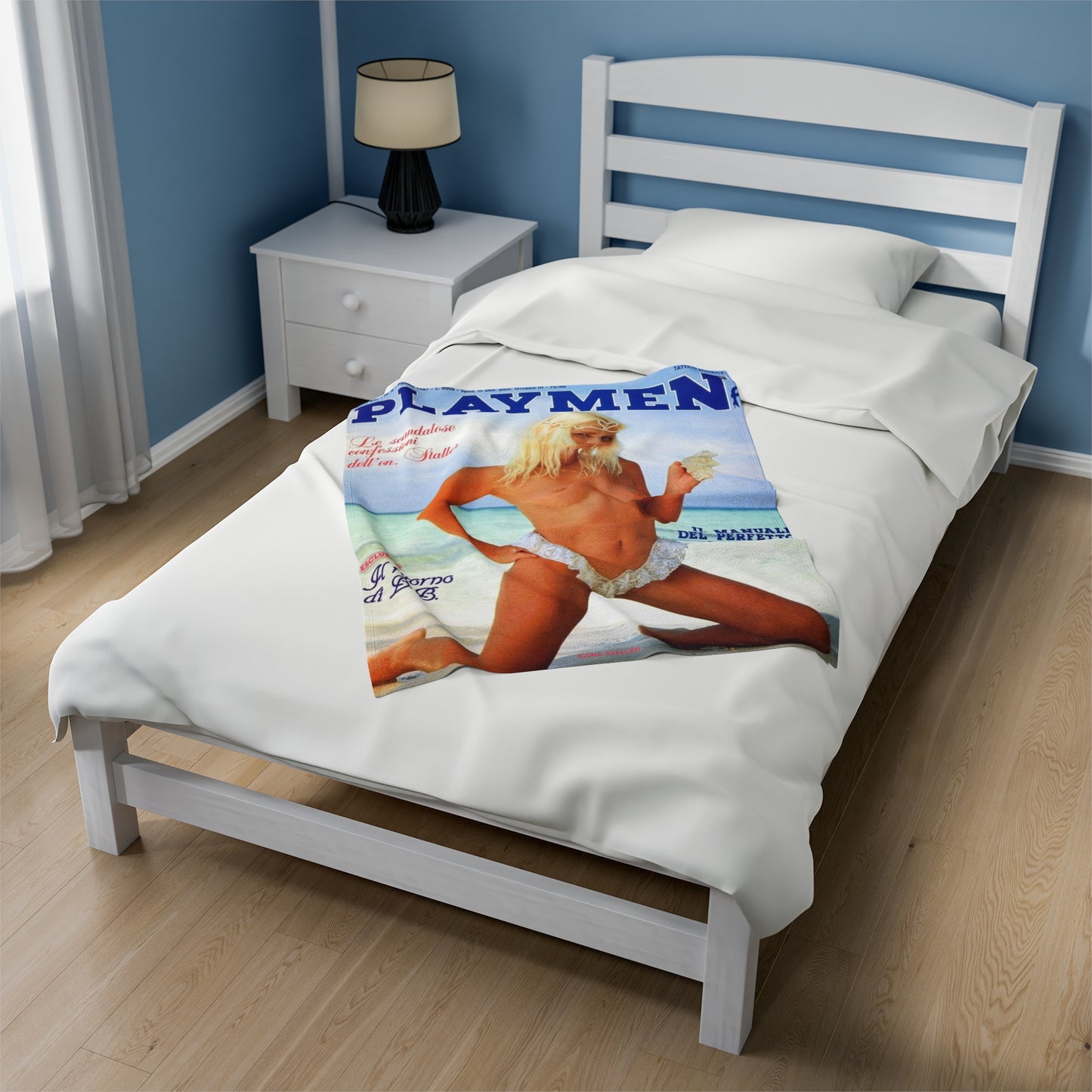 Velveteen Plush Blanket Retro Porn Star Cicciolina (Ilona Staller) Nude