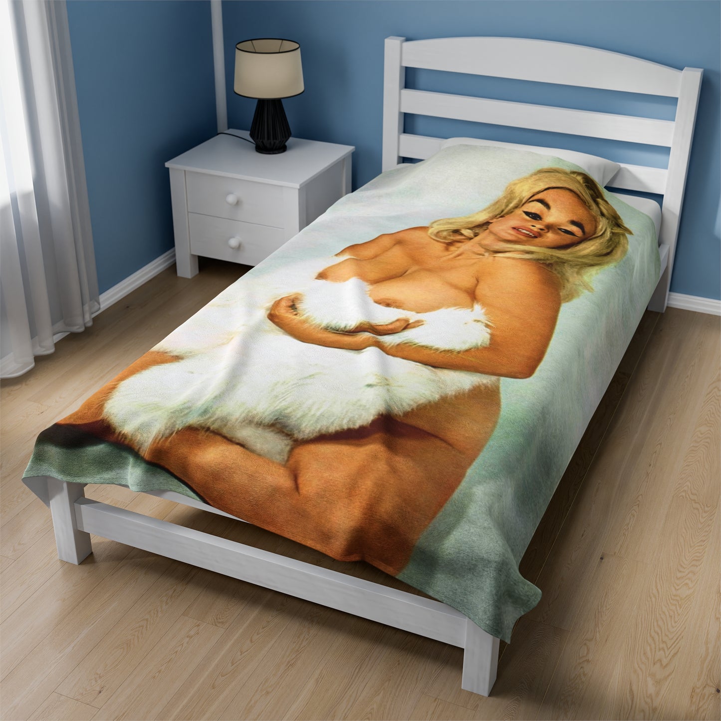 Velveteen Plush Blanket Jayne Mansfield Nude