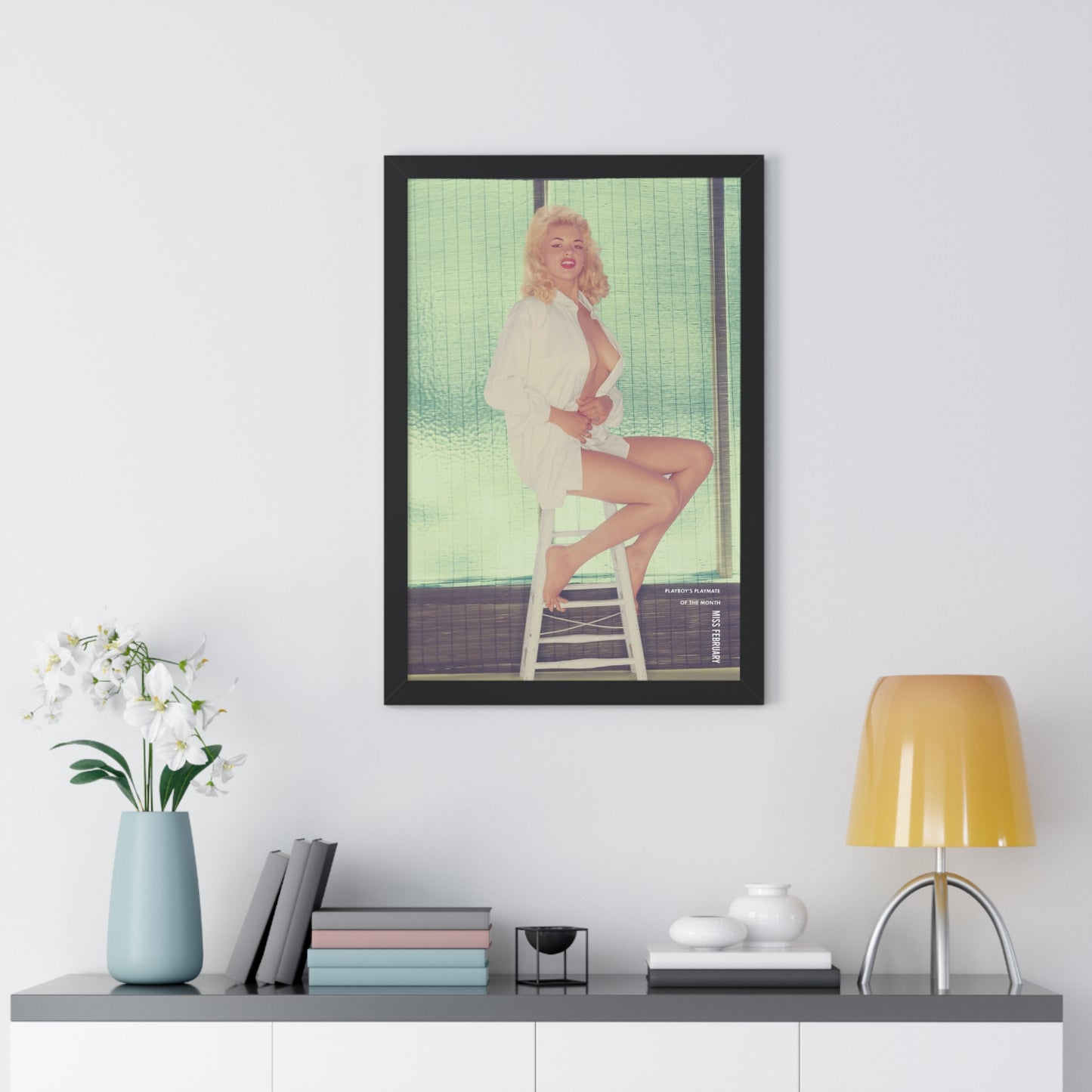 Framed Vertical Poster Playboy Playmate February 1955 Jayne Mansfield