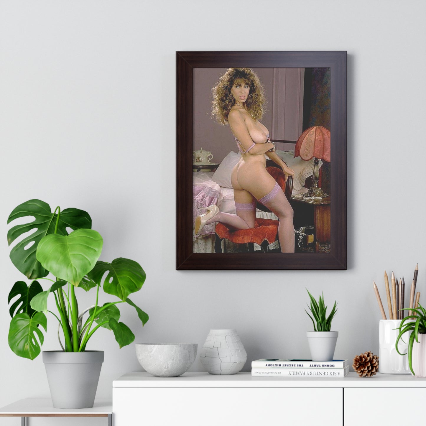 Framed Vertical Poster Porn Star Christy Canyon Nude