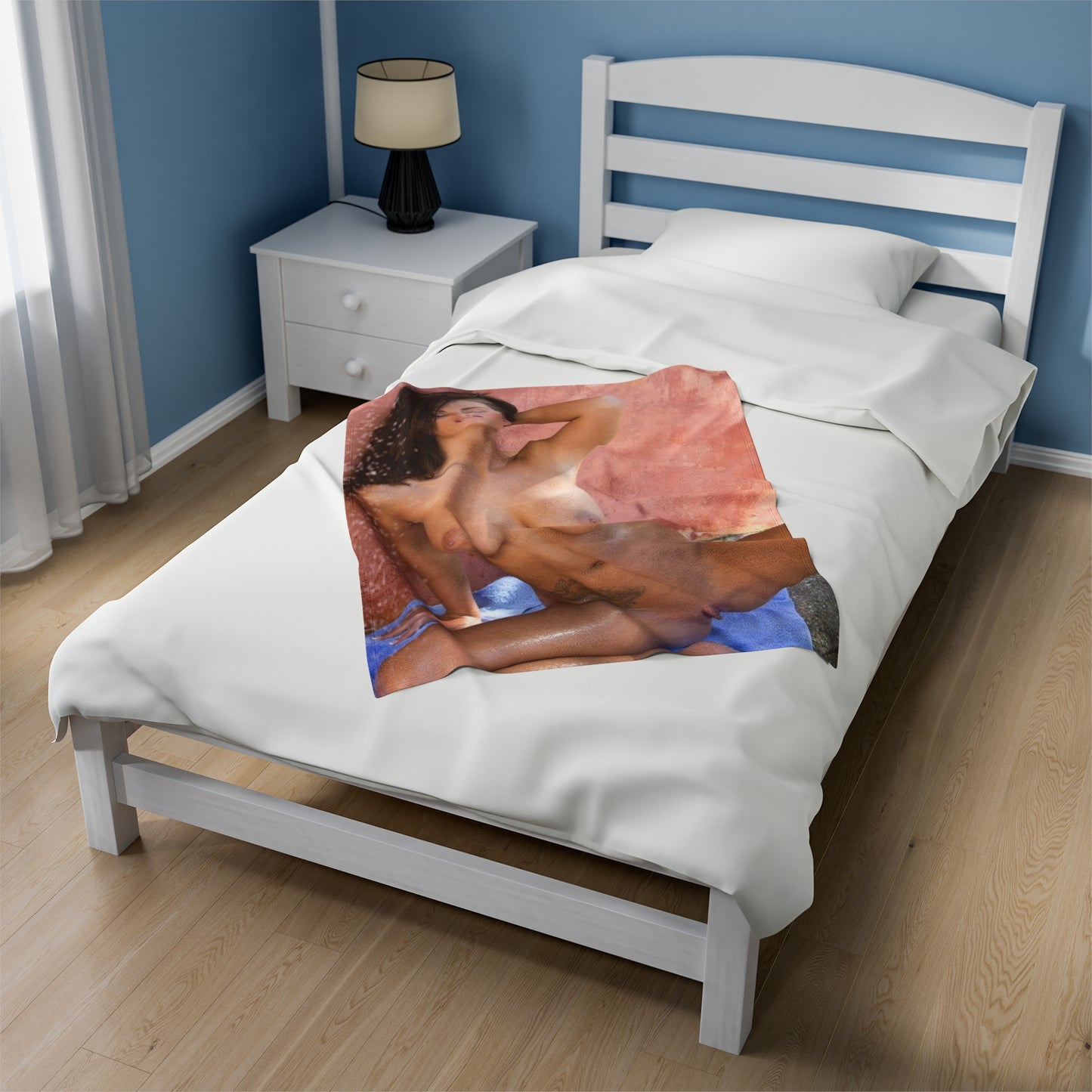 Velveteen Plush Blanket Whitney Westgate Nude