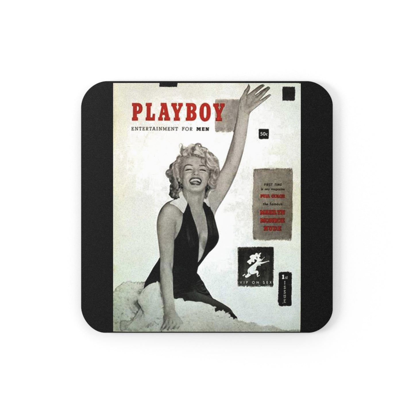 Cork Back Coaster Playboy Cover December 1953 Marilyn Monroe