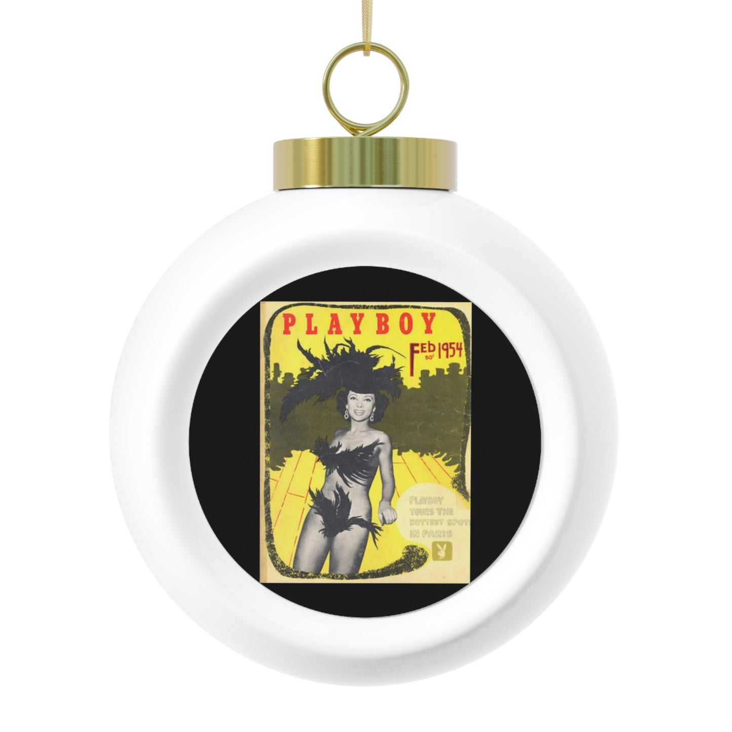 Christmas Ball Ornament Playboy Cover February 1954