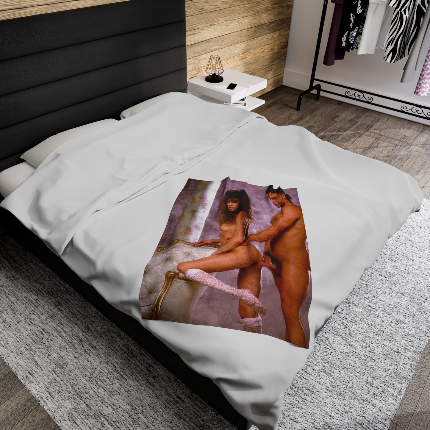 Velveteen Plush Blanket Racquel Darrian Nude