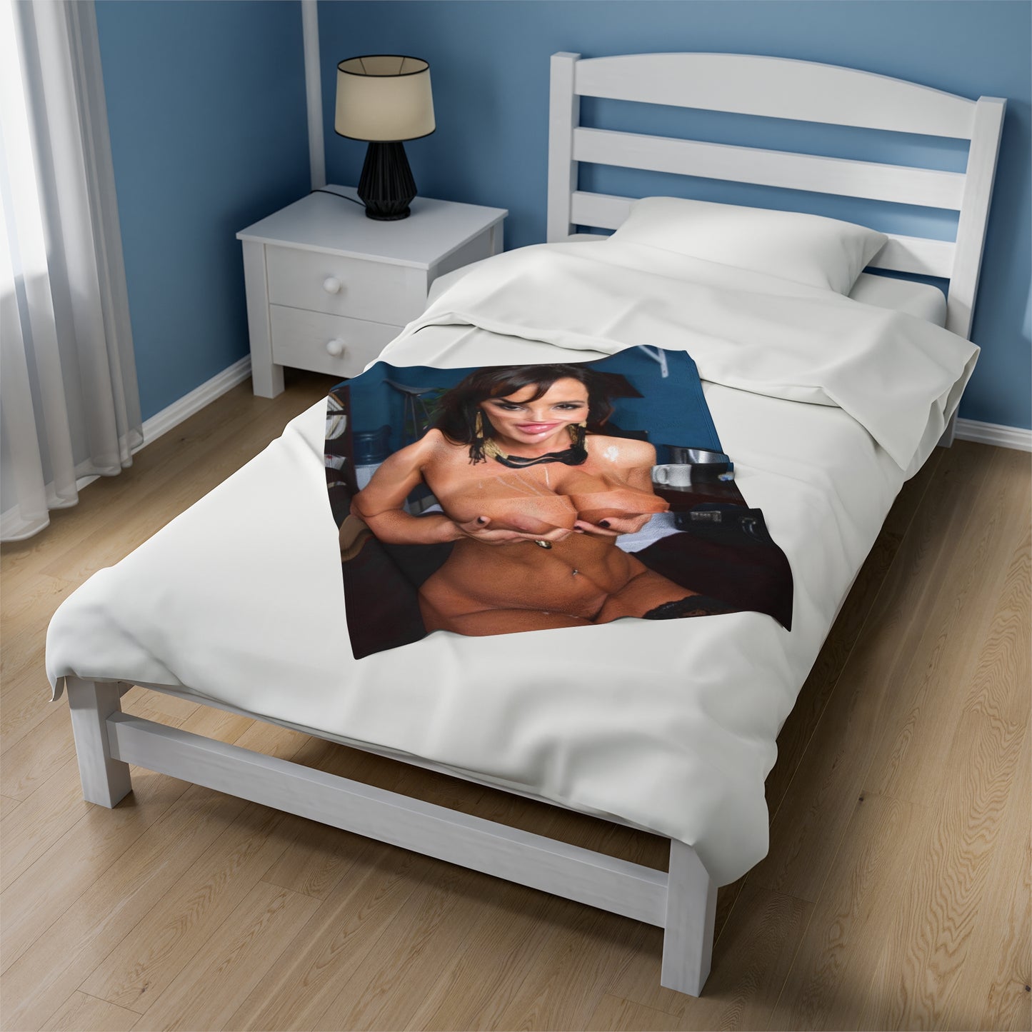 Velveteen Plush Blanket Lisa Ann Nude