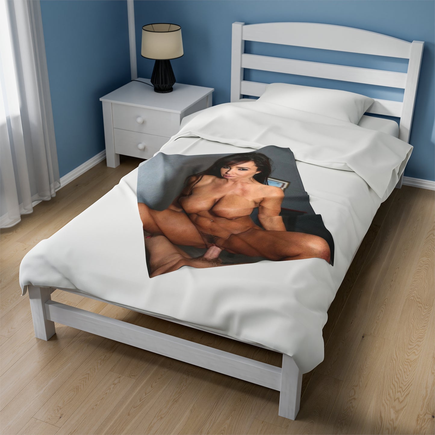 Velveteen Plush Blanket Lisa Ann Nude