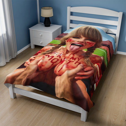 Velveteen Plush Blanket Taylor Swift AI Nudes