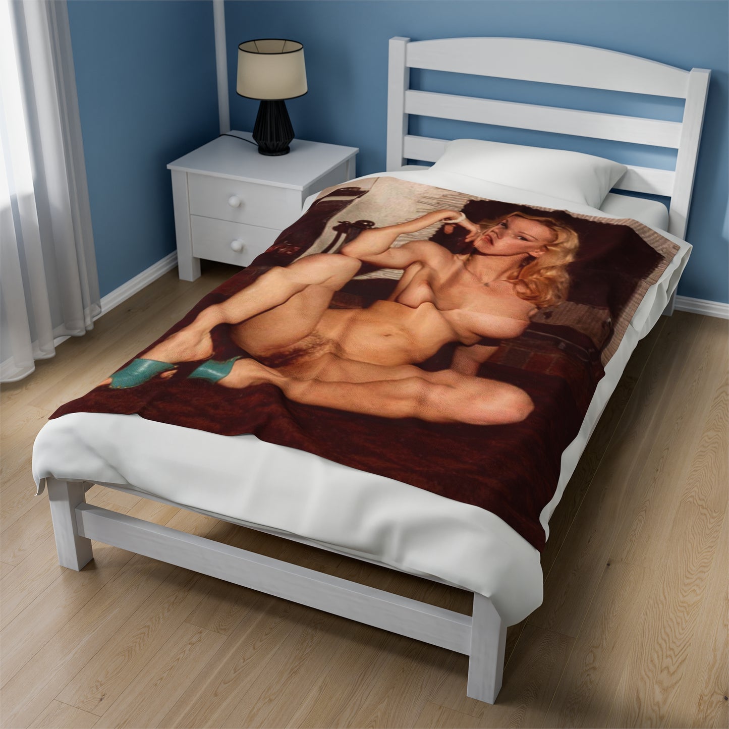 Velveteen Plush Blanket Vintage French Pornstar Brigitte Lahaie