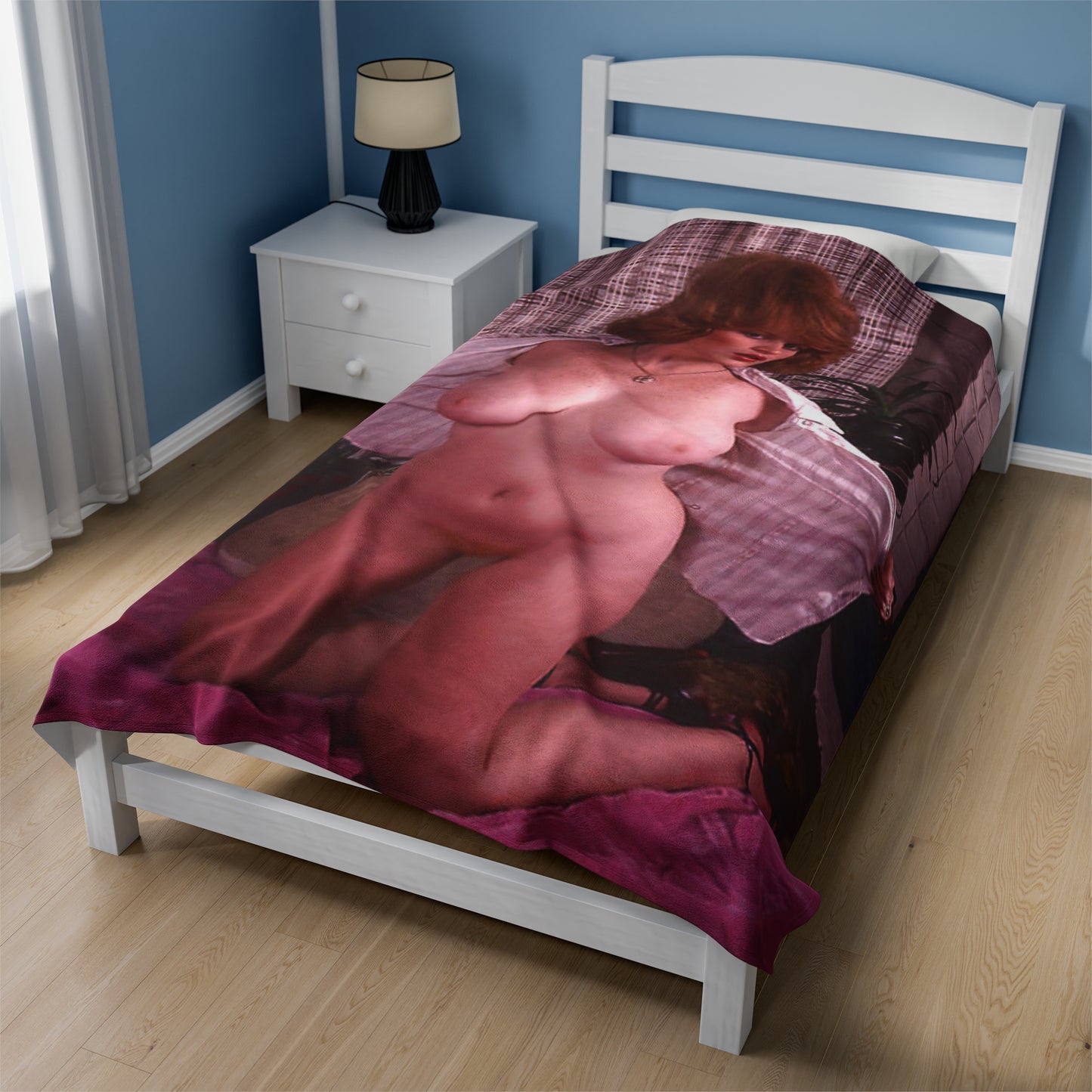 Velveteen Plush Blanket Retro Pornstar Lisa De Leeuw Nude