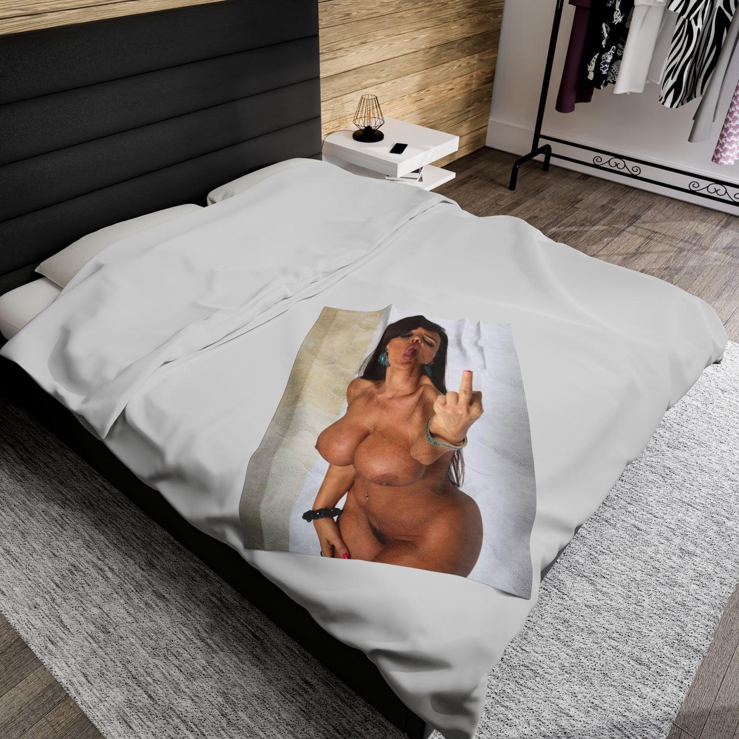 Velveteen Plush Blanket Lisa Ann Nude