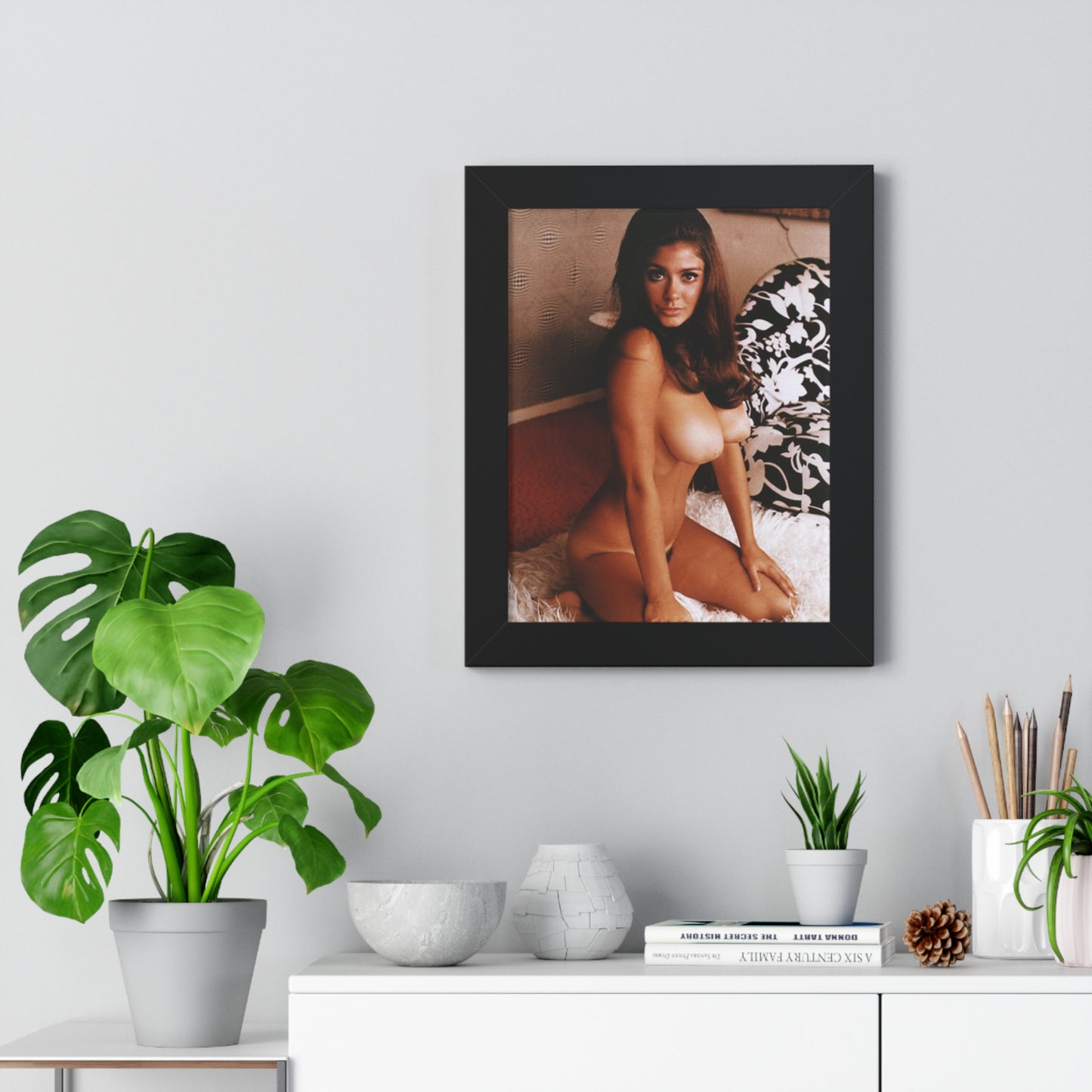 Framed Vertical Poster Playboy Playmate Cynthia Myers Nude