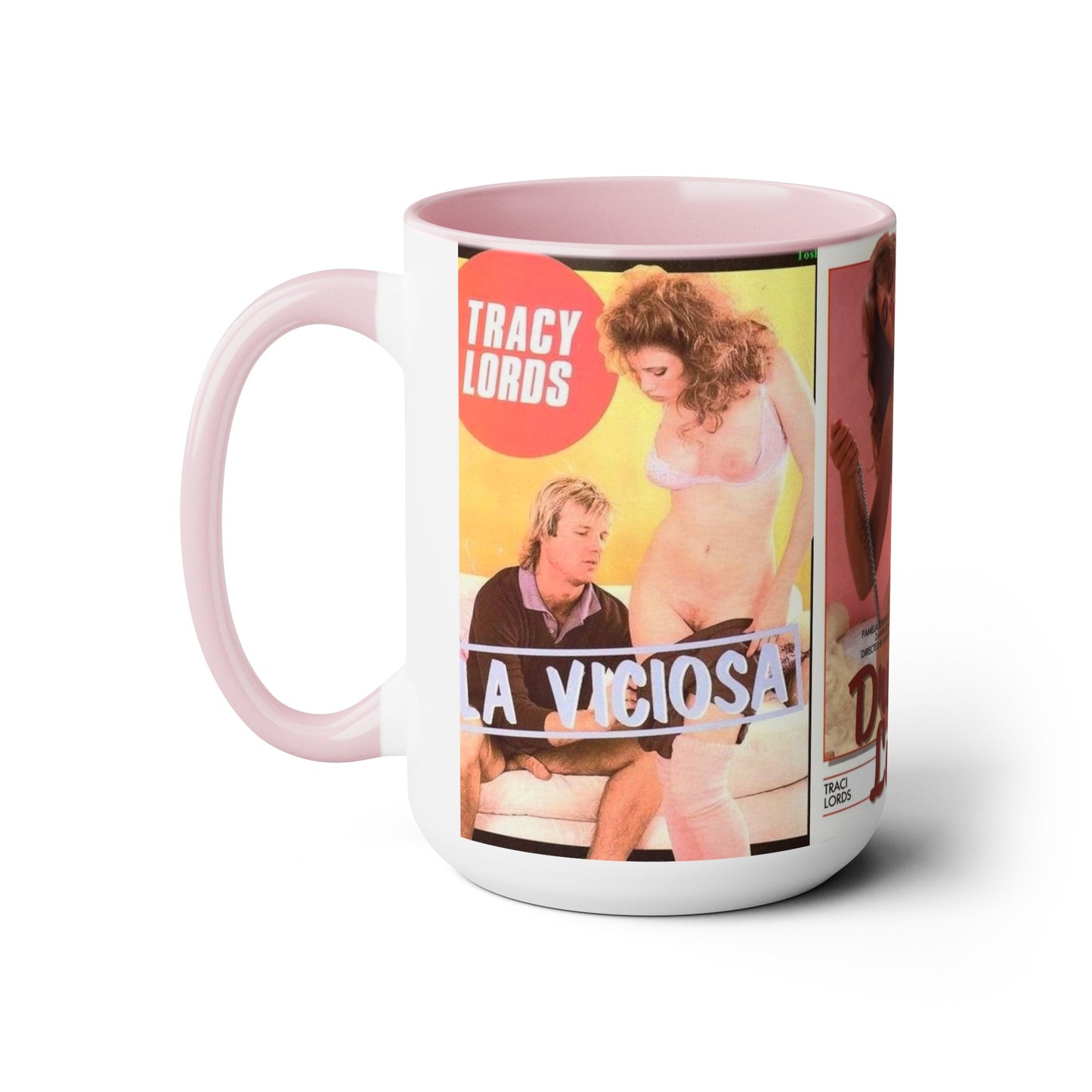 Two-Tone Coffee Mugs, 15oz Traci Lords Nude