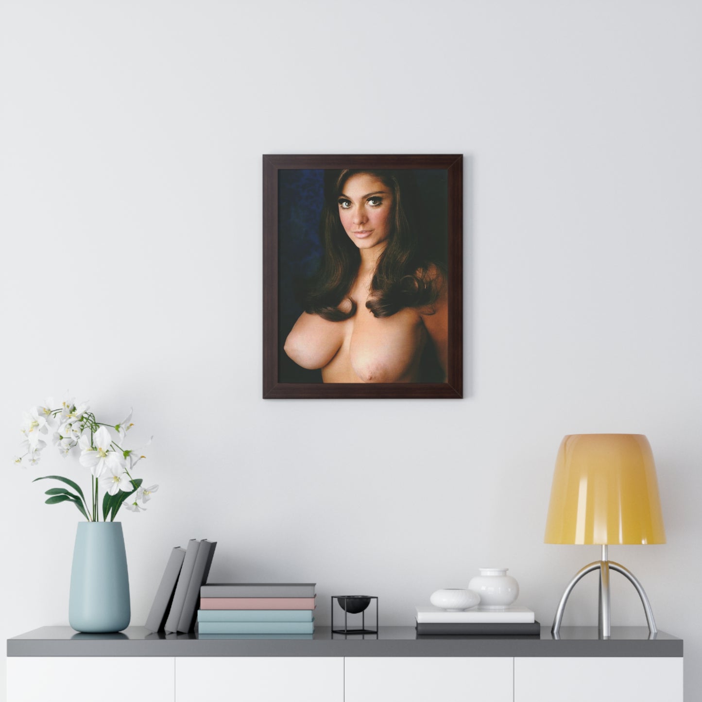 Framed Vertical Poster Playboy Playmate Cynthia Myers Nude