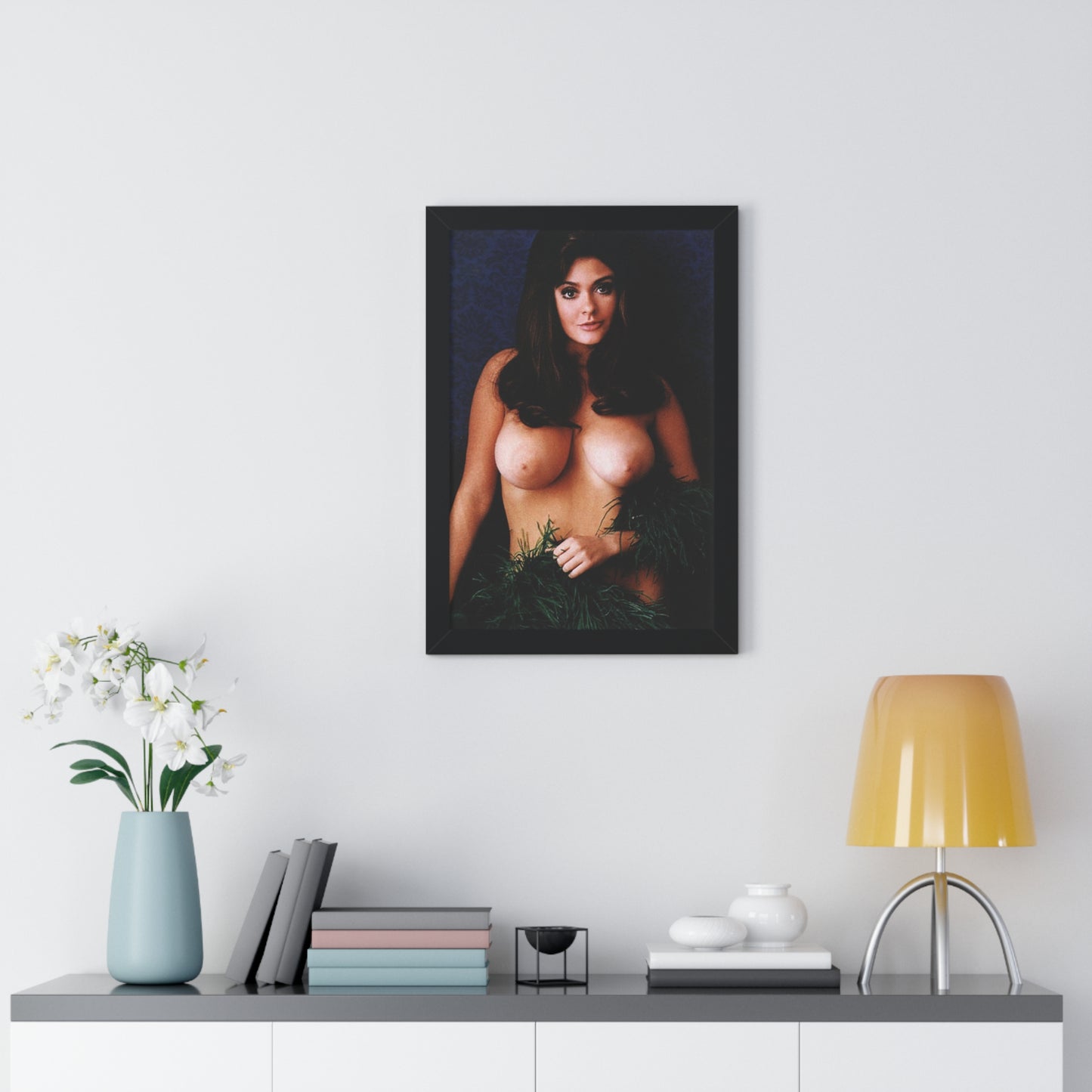 Framed Vertical Poster Playboy Playmate Cynthia Myers Nude
