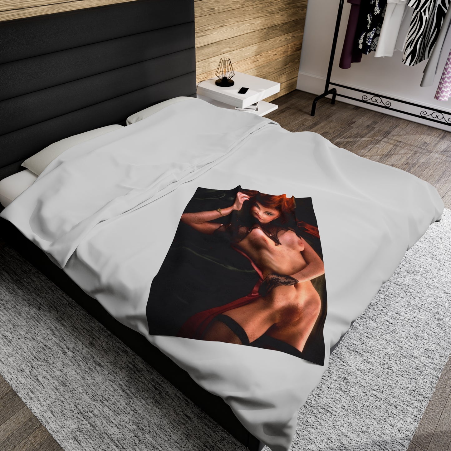 Velveteen Plush Blanket Playboy Playmate October 1985 Cynthia Brimhall