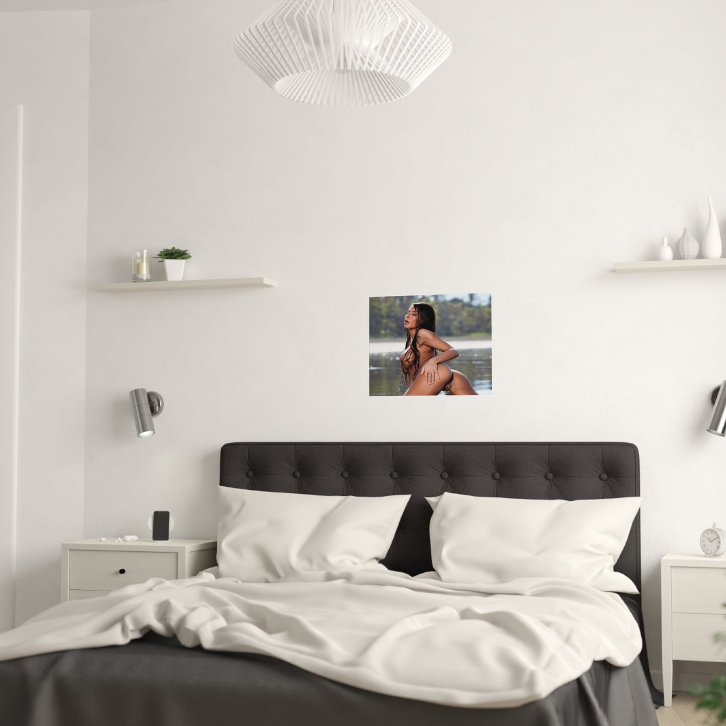 Satin Posters (210gsm) Madison Ivy Nude in a Lake