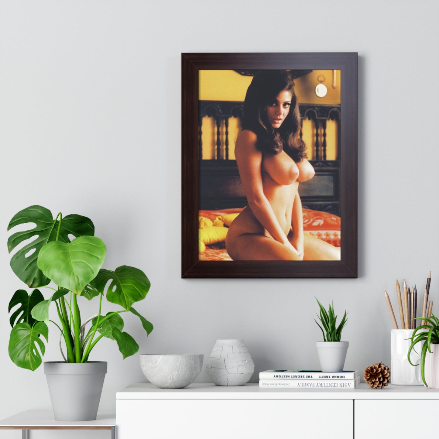 Framed Vertical Poster Playmate Cynthia Myers Nude