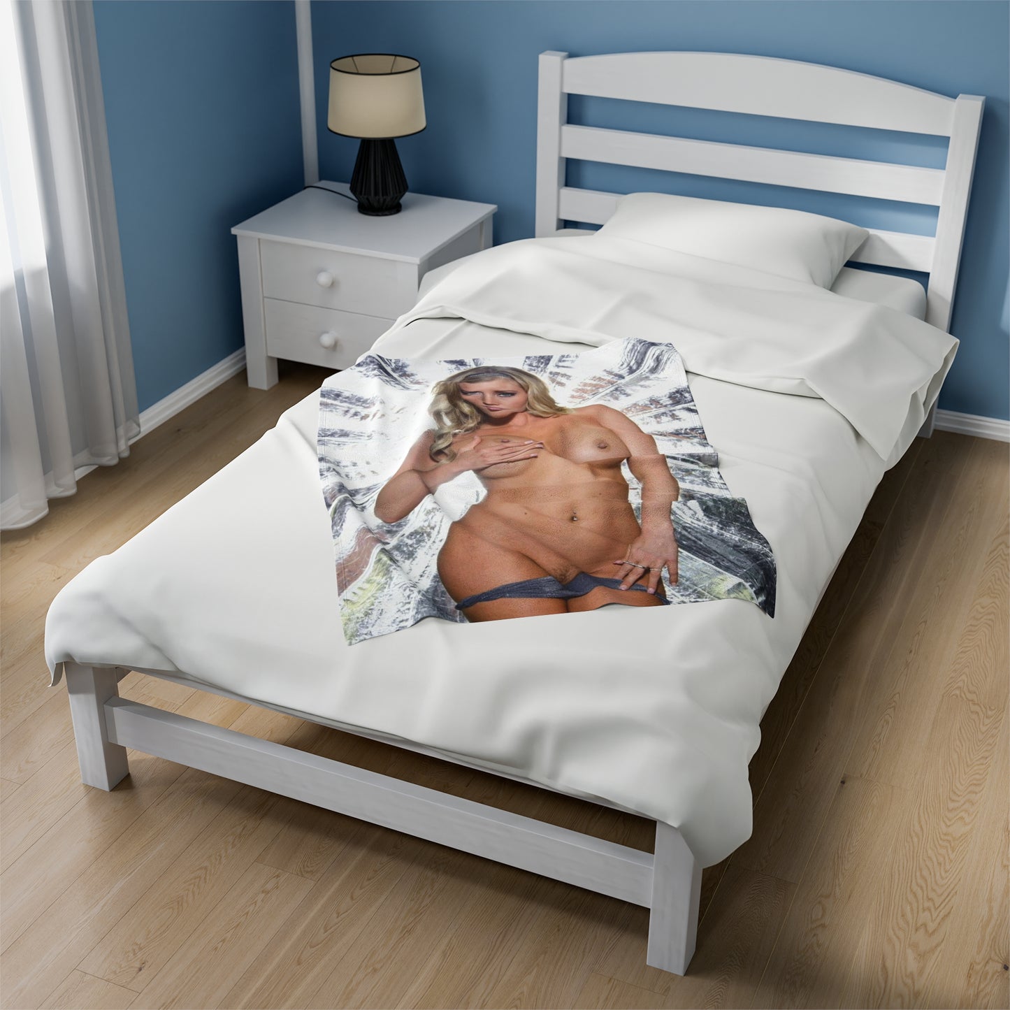 Velveteen Plush Blanket Adult Star Samantha Saint Nude