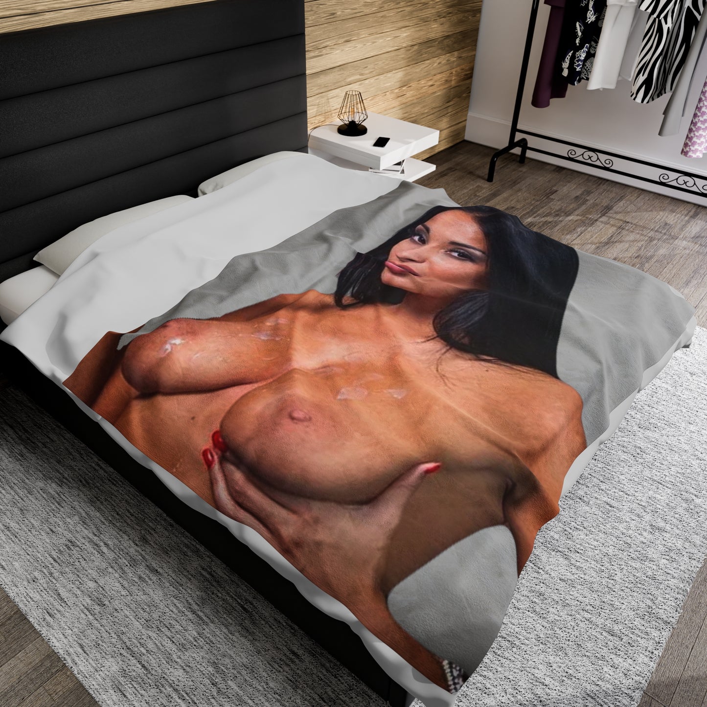 Velveteen Plush Blanket Anissa Kate Nude