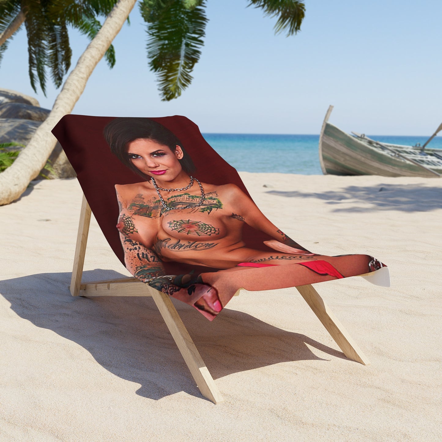 Beach Towel Pornstar Bonnie Rotten Nude