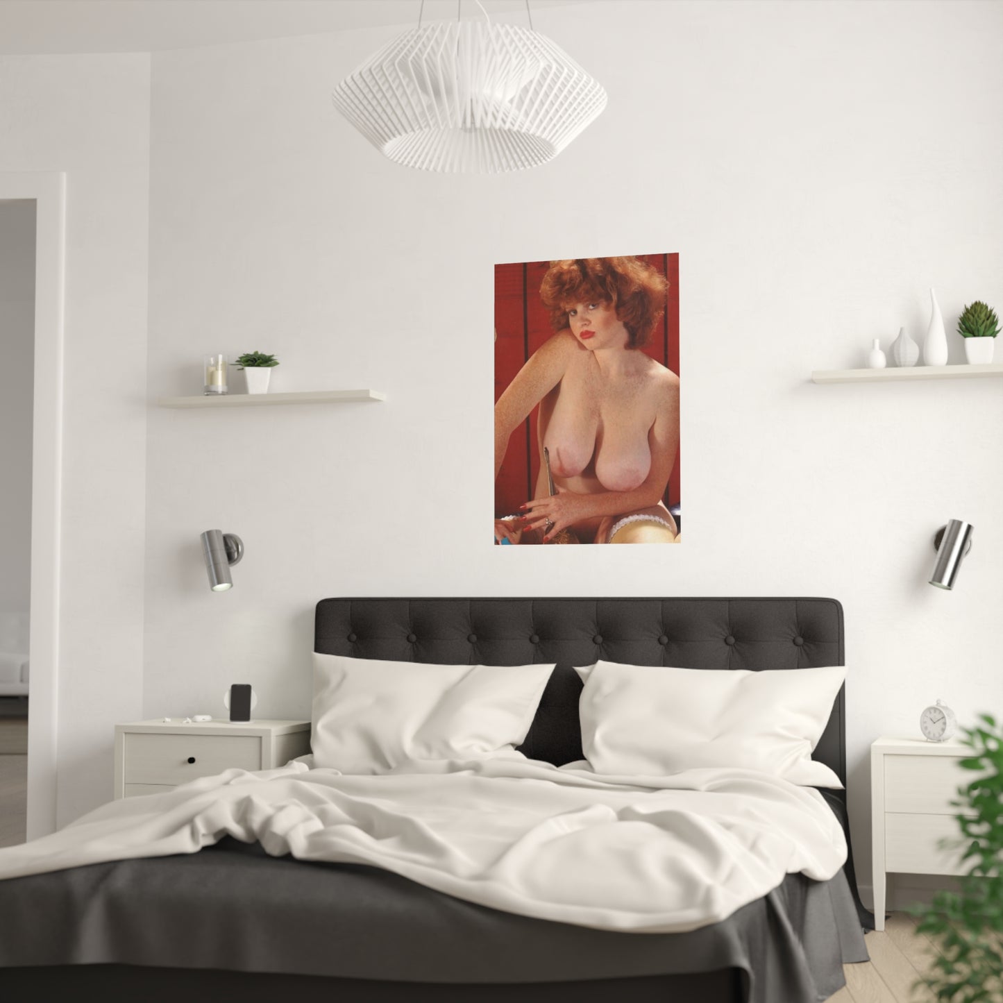 Satin Posters (210gsm) Retro Pornstar Lisa De Leeuw Nude