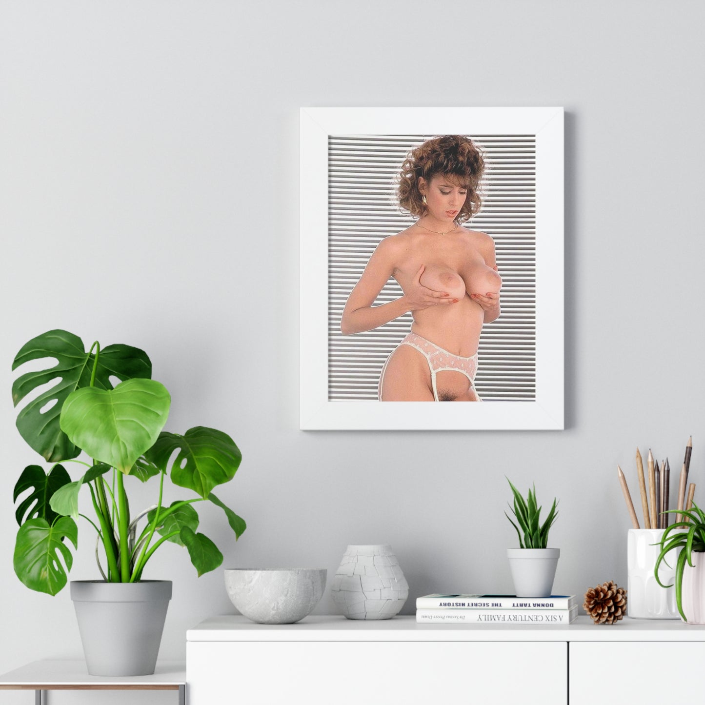 Framed Vertical Poster Porn Star Christy Canyon Nude