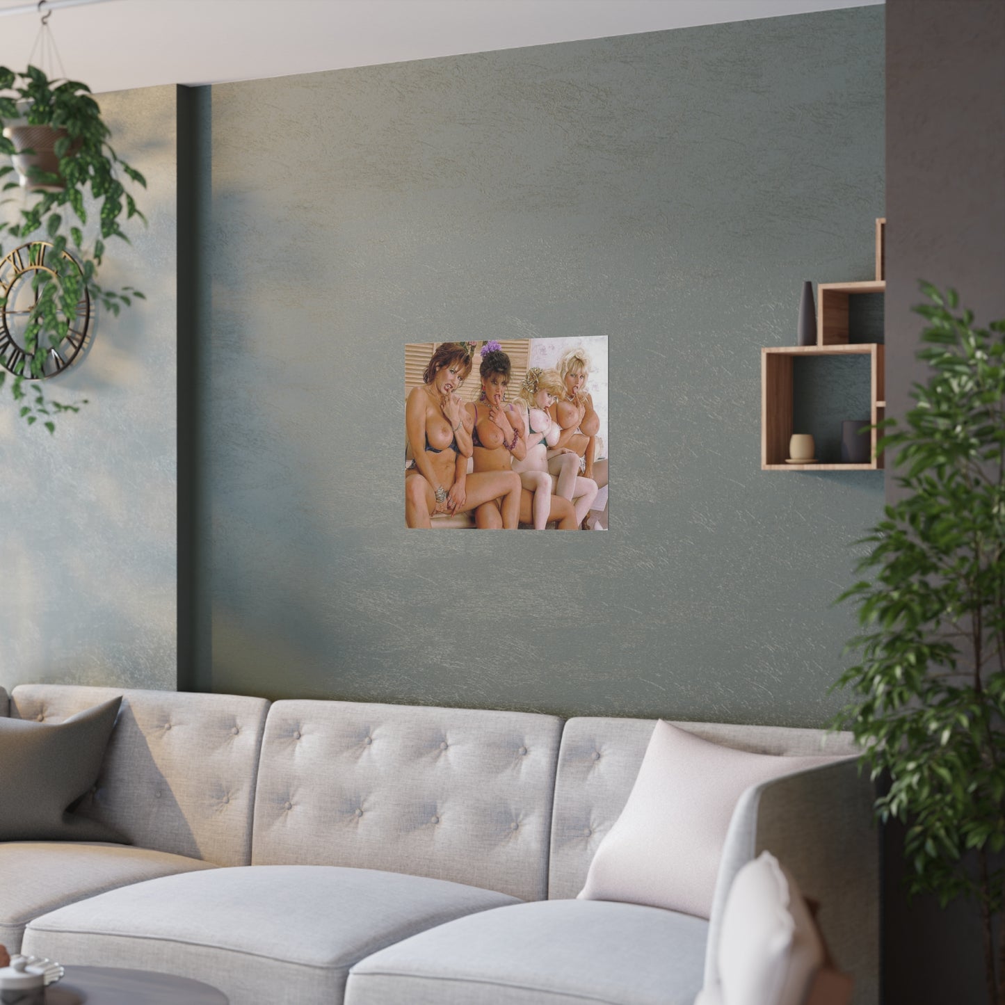 Satin Posters (210gsm) Retro Pornstar Holly Body and Friends Nude