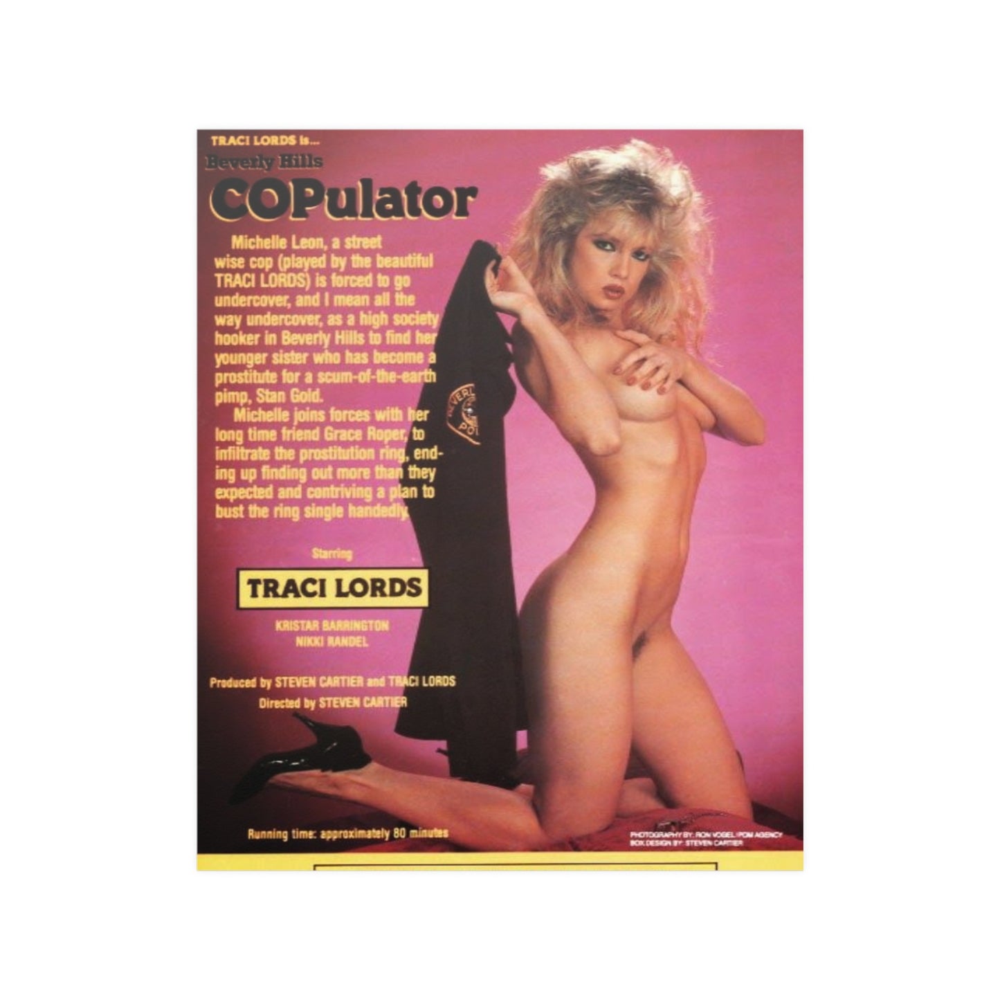 Satin Posters (210gsm) Retro Porn Star Traci Lords Nude Naked