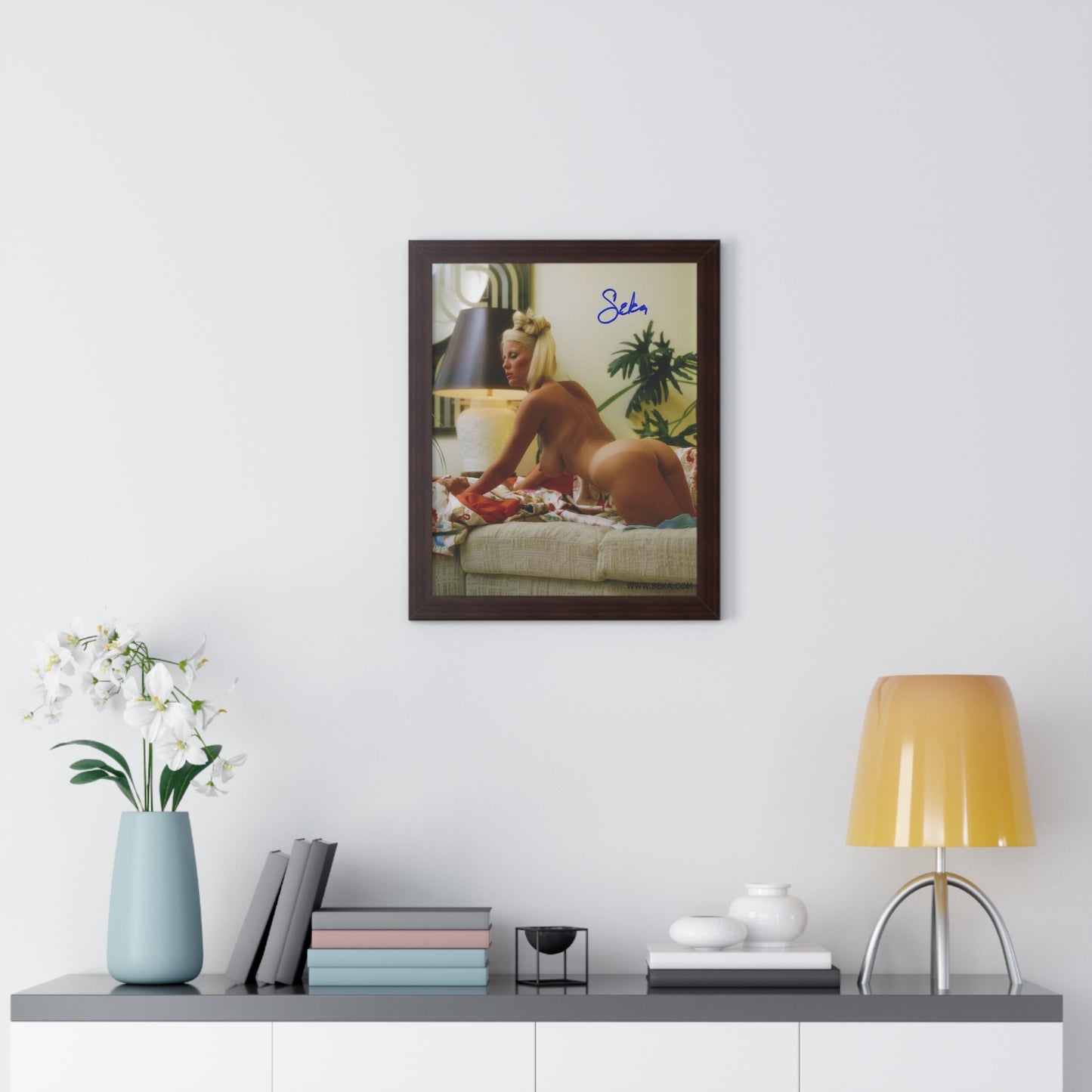 Framed Vertical Poster Porn Star Seka Nude