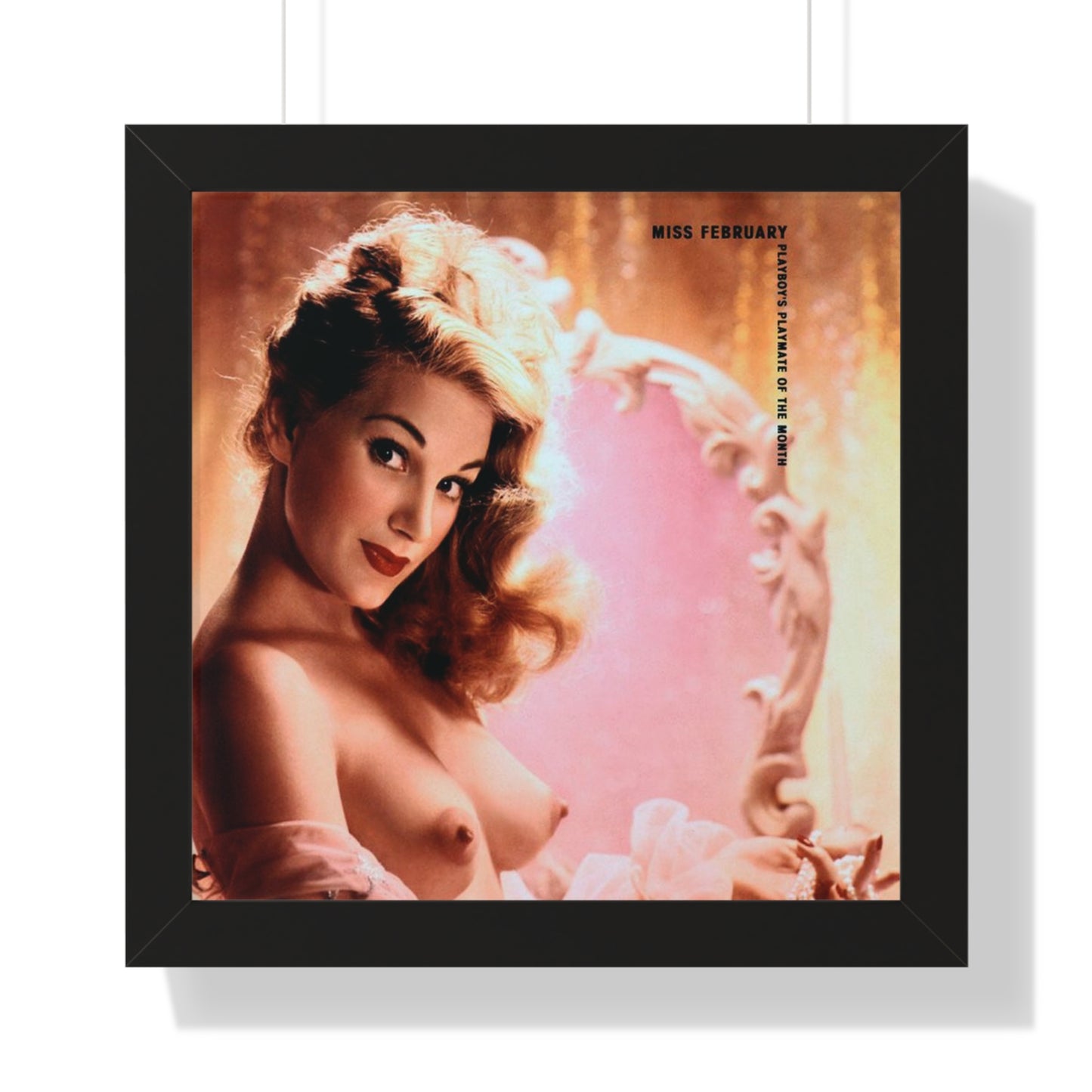 Framed Vertical Poster Playboy Playmate February 1954 Margaret Scott