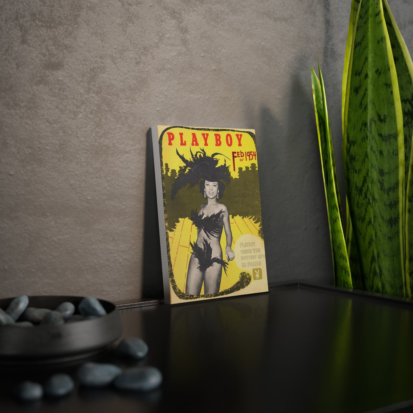 Canvas Photo Tile Playboy Cover February 1954
