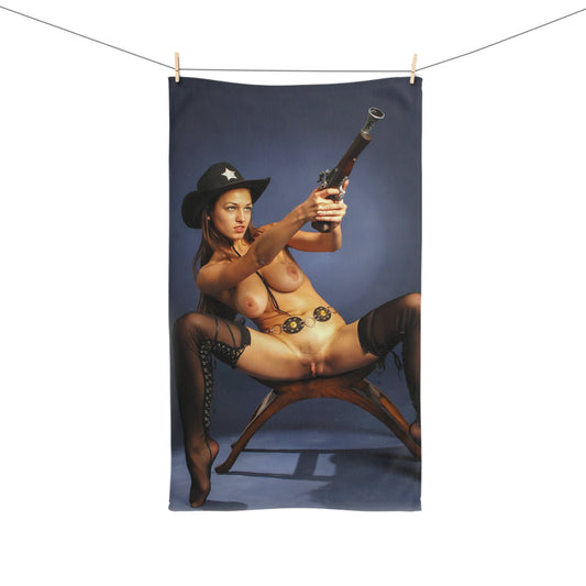 Hand Towel Naked Chicks With Guns