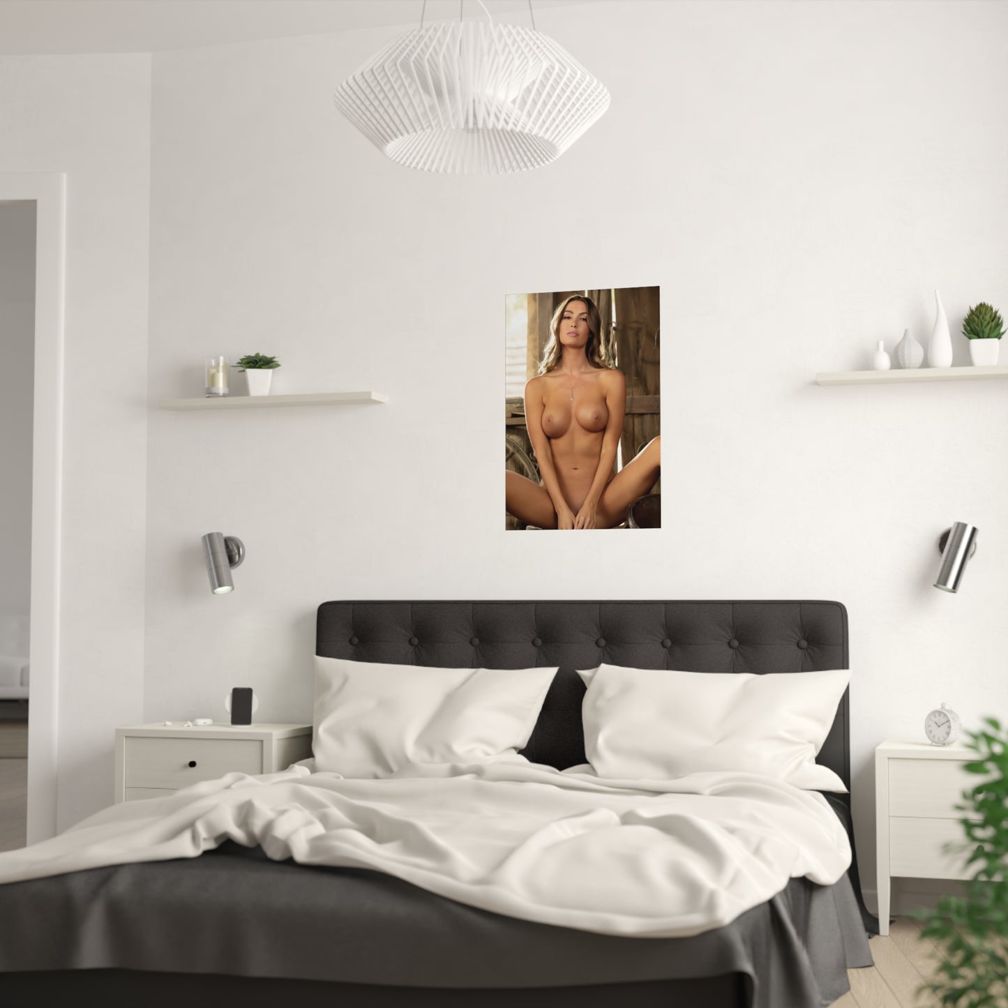 Satin Posters (210gsm) Pet Carolina White Nude