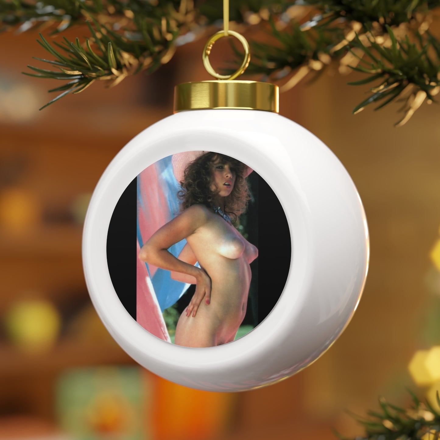 Christmas Ball Ornament Traci Lords Nude Naked Fucking Retro