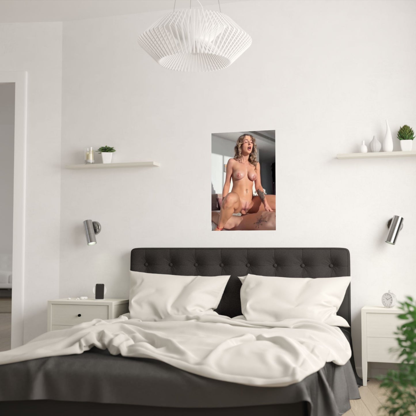 Satin Posters (210gsm) Busty Blonde Riding