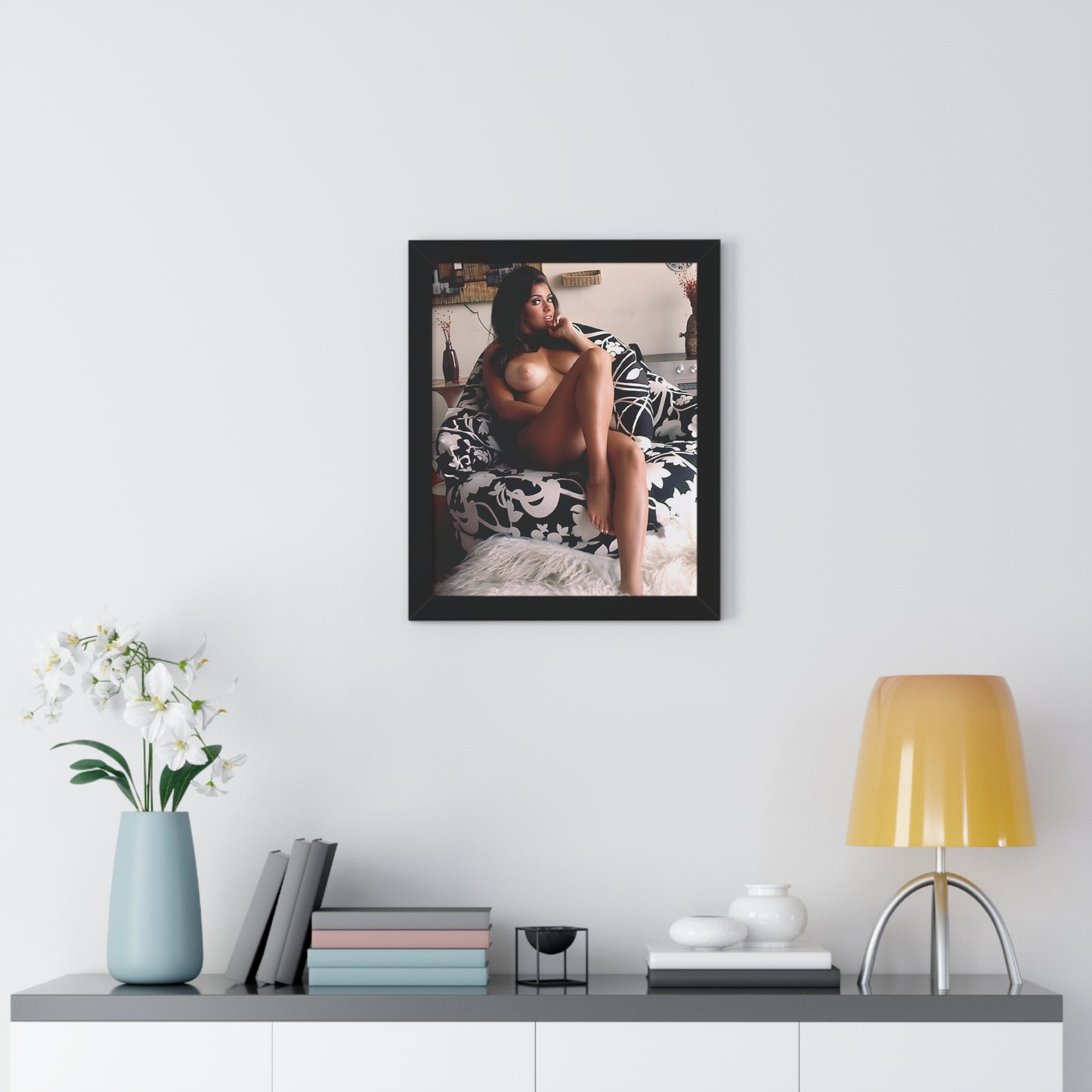 Framed Vertical Poster Playboy Playmate Cynthia Myers nude