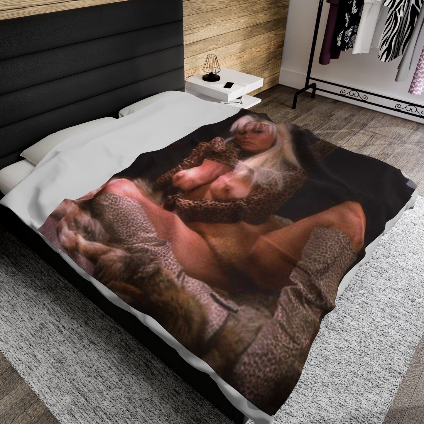 Velveteen Plush Blanket Porn Star Seka Nude