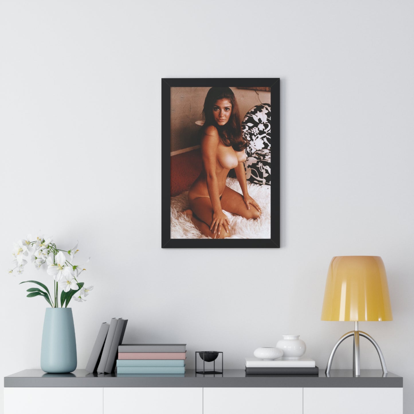 Framed Vertical Poster Playboy Playmate Cynthia Myers Nude