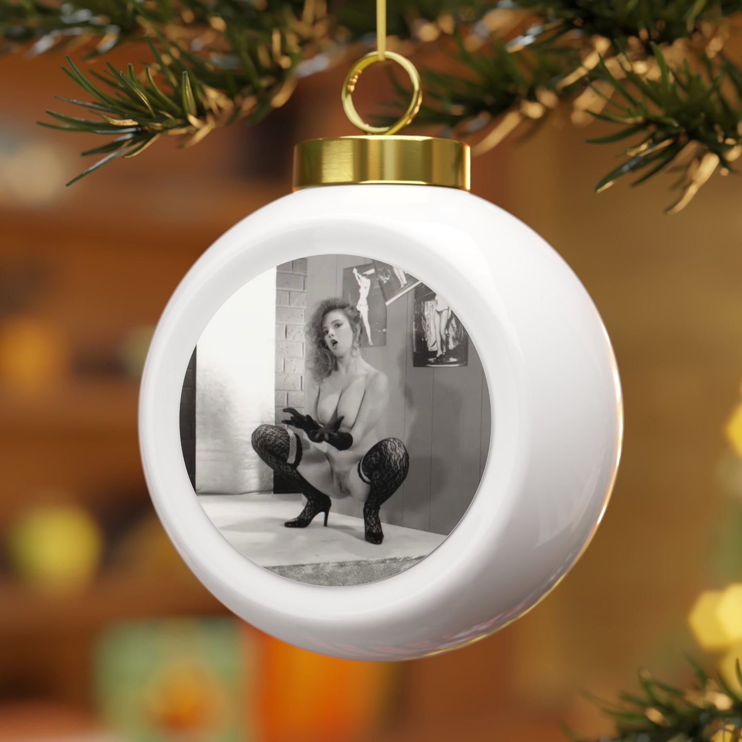 Christmas Ball Ornament Retro Porn Star Traci Lords Nude Naked