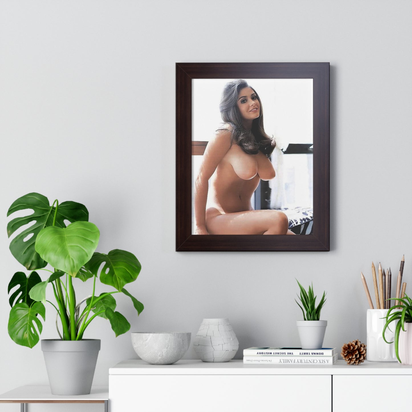 Framed Vertical Poster Playboy Playmate Cynthia Myers Nude