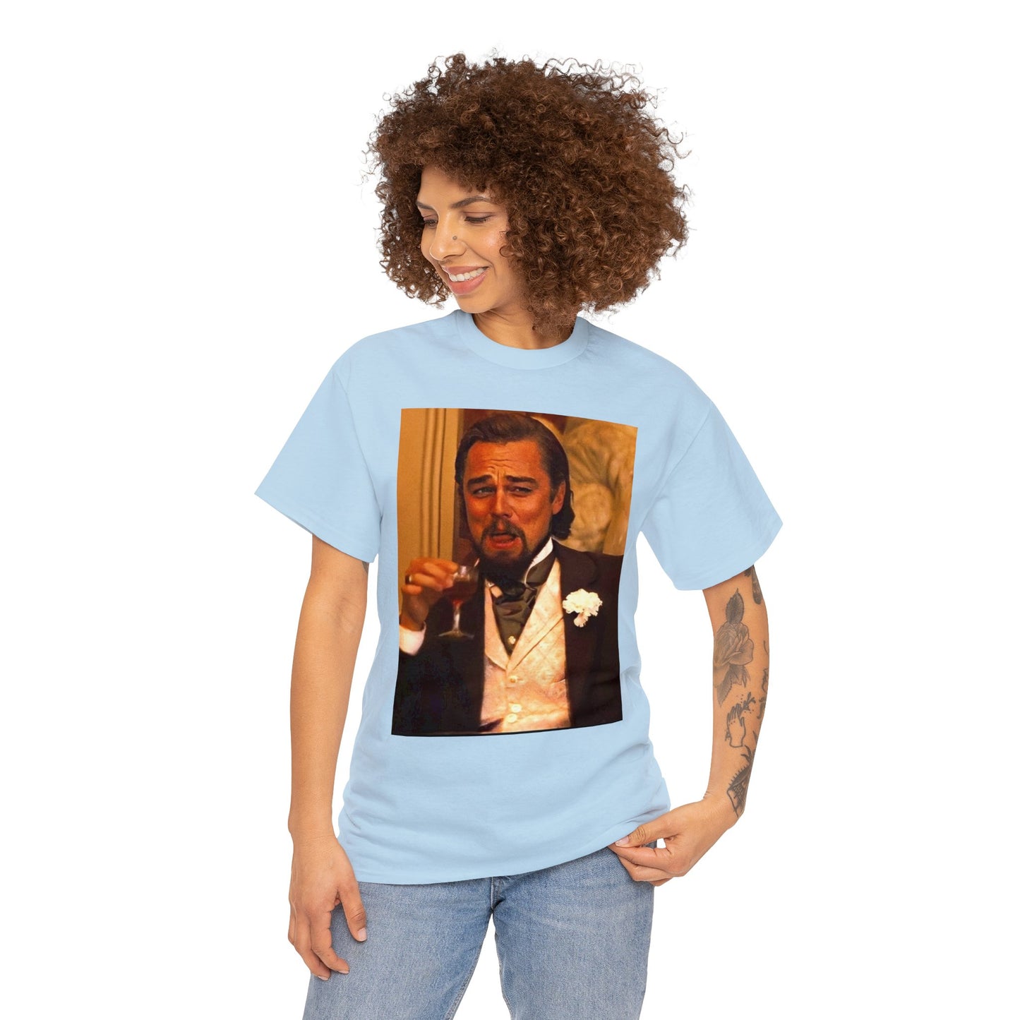 Unisex Heavy Cotton Tee Leonard DiCaprio Django Meme