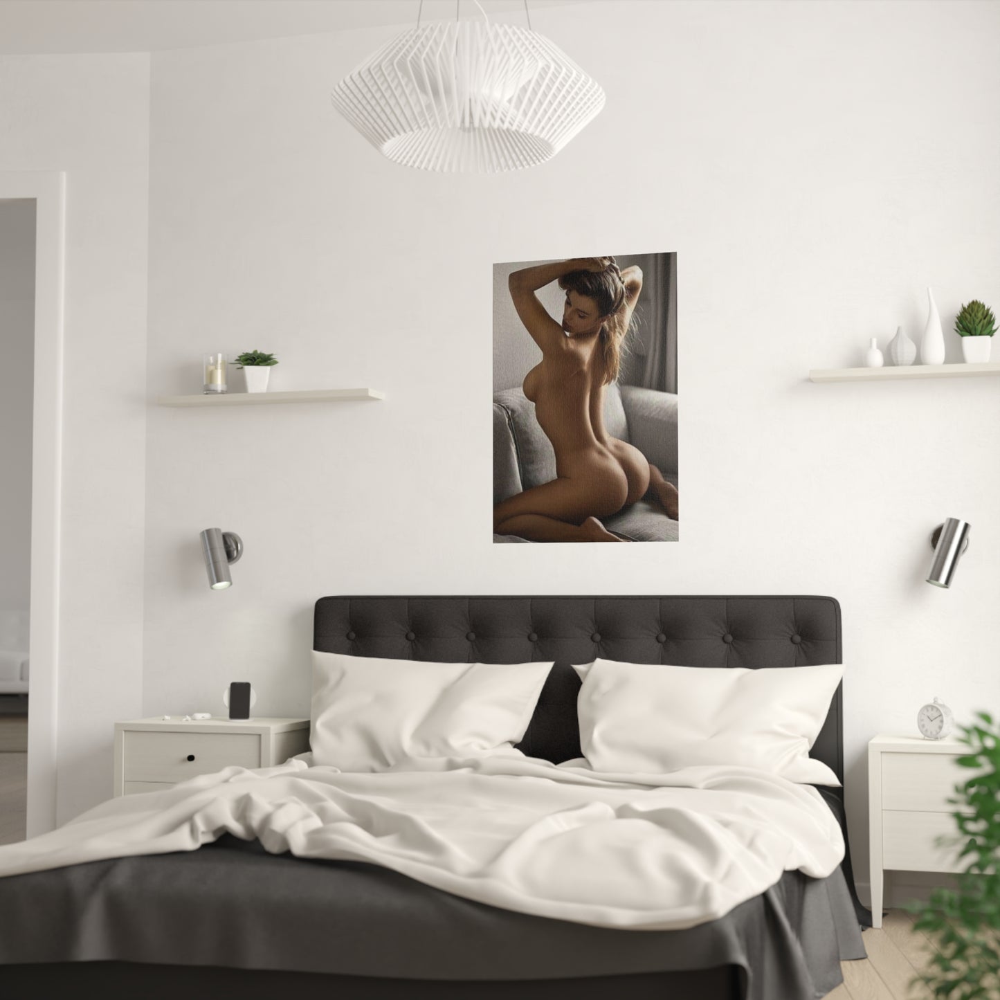 Satin Posters (210gsm) Sexy Pose on Sofa