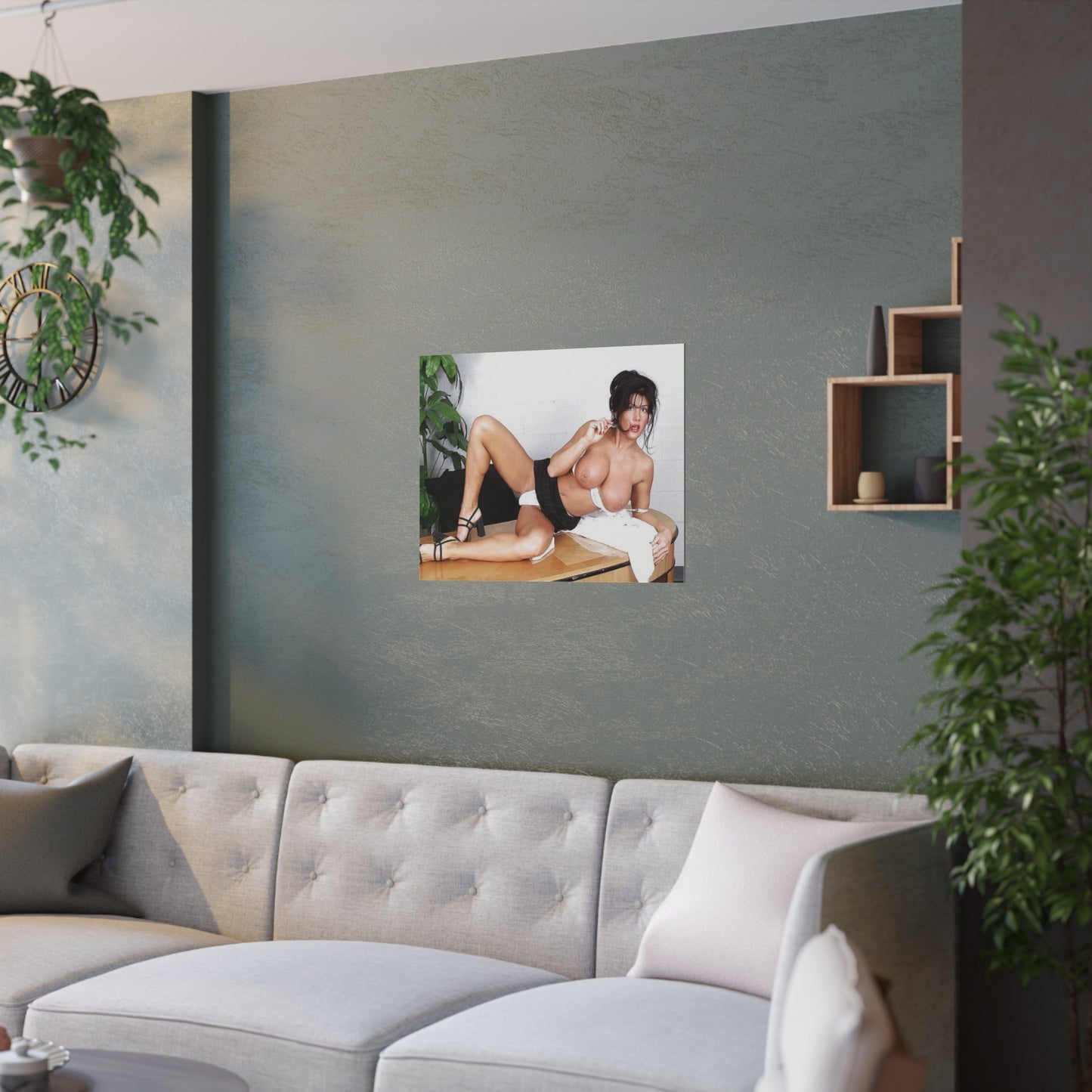 Satin Posters (210gsm) Retro Pornstar Holly Body Nude