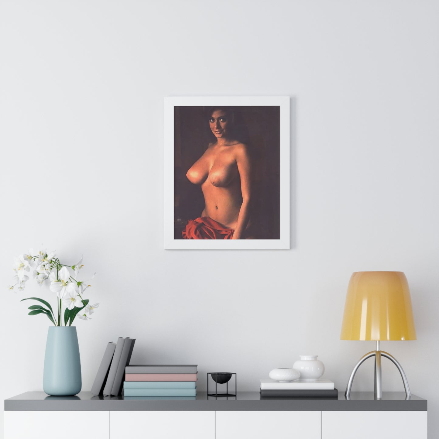 Framed Vertical Poster Playboy Playmate Cynthia Myers Nude