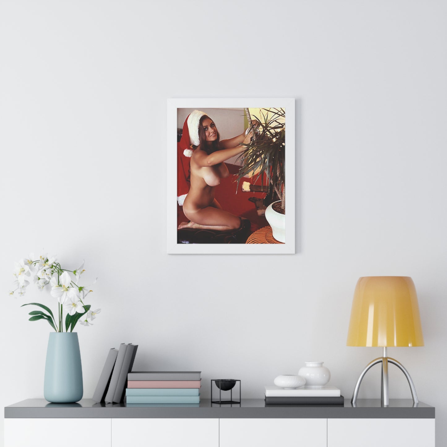 Framed Vertical Poster Playboy Playmate Cynthia Myers Nude