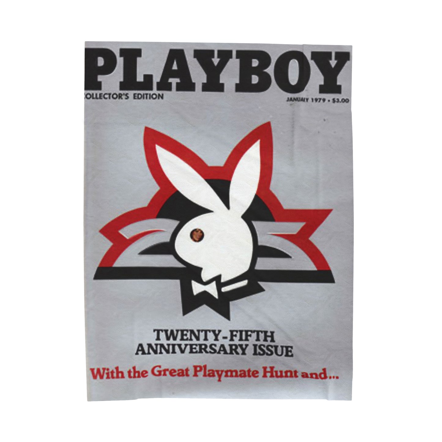 Velveteen Plush Blanket Play Boy Cover January 1979