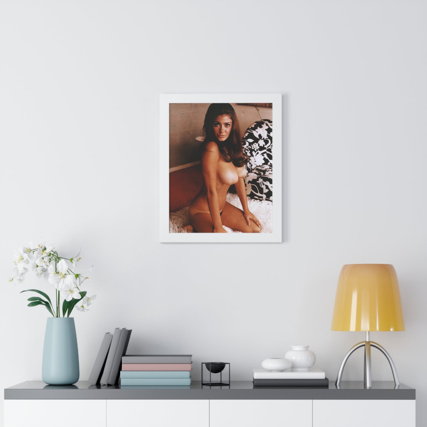 Framed Vertical Poster Playboy Playmate Cynthia Myers Nude