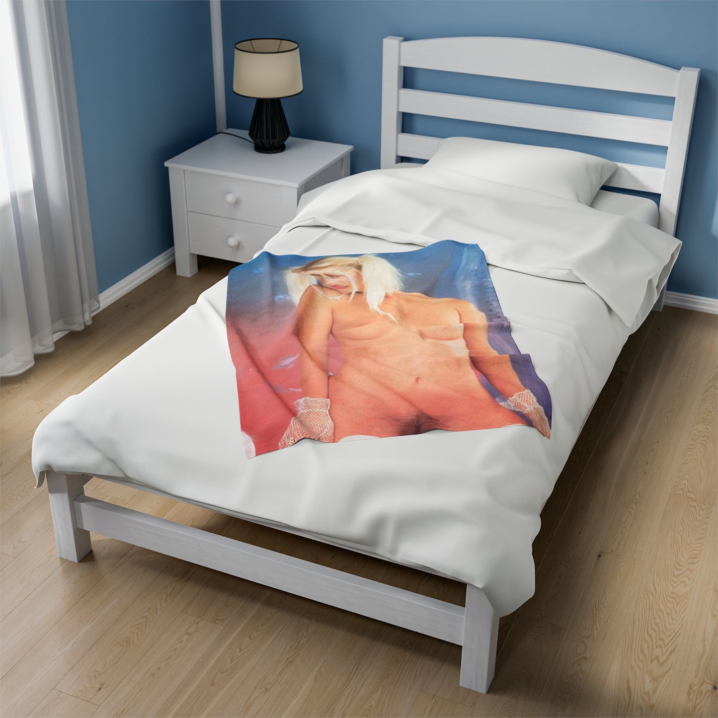 Velveteen Plush Blanket Retro Porn Star Cicciolina (Ilona Staller) Nude